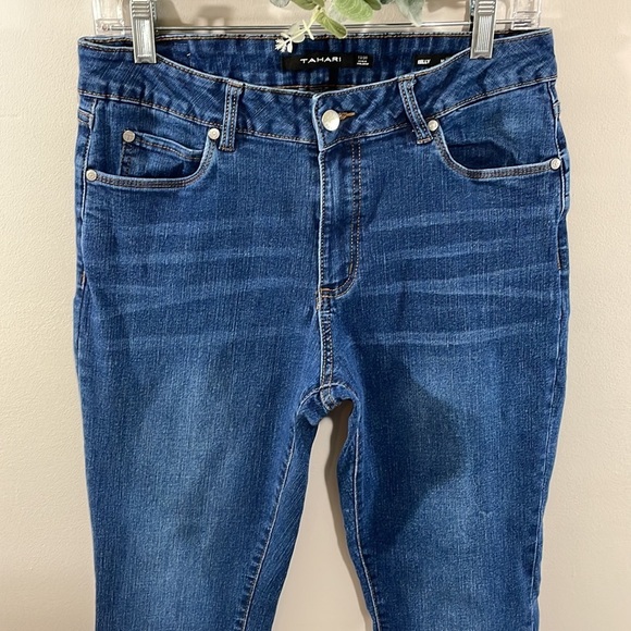 Tahari Kelly Mid Rise Skinny Denim Jeans 12/31 - Picture 2 of 16